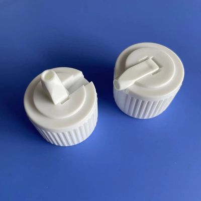 PP Plastic White Turret Spout Dispensing Caps 24mm 28mm Spout Cap