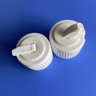 PP Plastic White Turret Spout Dispensing Caps 24mm 28mm Spout Cap