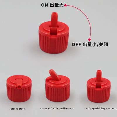 PP Plastic White Turret Spout Dispensing Caps 24mm 28mm Spout Cap