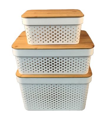 Bamboo Lid Molded Plastic Storage Container Models With Innovative Mould Design
