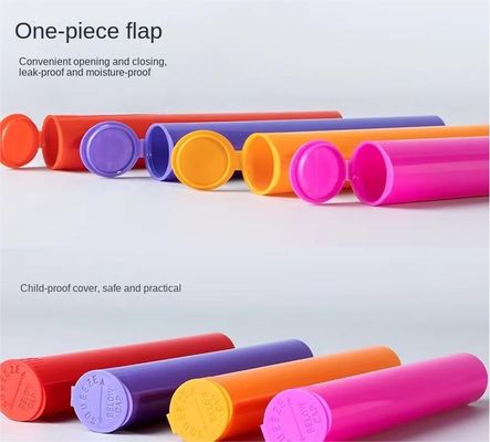 Multifunctional Custom Color Waterproof Plastic Pre Roll Tube With Squeeze Pop Top Caps No Reviews Yet