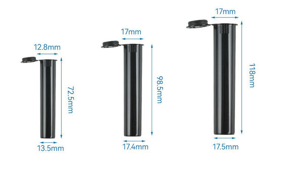 Multifunctional Custom Color Waterproof Plastic Pre Roll Tube With Squeeze Pop Top Caps No Reviews Yet