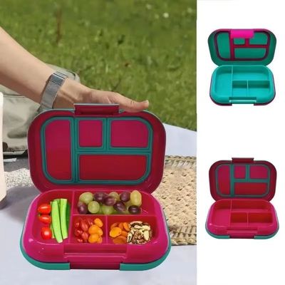 Bento Box For Teens Kids Lunch Box Containers Versatile Leakproof 4-Compartment Bento-Style Lunch Box Portion-Controlled