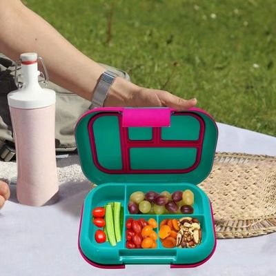Bento Box For Teens Kids Lunch Box Containers Versatile Leakproof 4-Compartment Bento-Style Lunch Box Portion-Controlled
