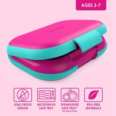 Bento Box For Teens Kids Lunch Box Containers Versatile Leakproof 4-Compartment Bento-Style Lunch Box Portion-Controlled