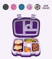 Bento Box For Teens Kids Lunch Box Containers Versatile Leakproof 4-Compartment Bento-Style Lunch Box Portion-Controlled