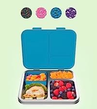 Bento Box For Teens Kids Lunch Box Containers Versatile Leakproof 4-Compartment Bento-Style Lunch Box Portion-Controlled