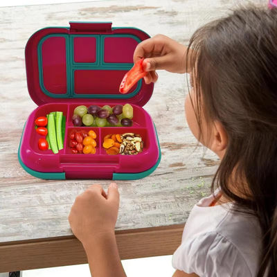 Bento Box For Teens Kids Lunch Box Containers Versatile Leakproof 4-Compartment Bento-Style Lunch Box Portion-Controlled
